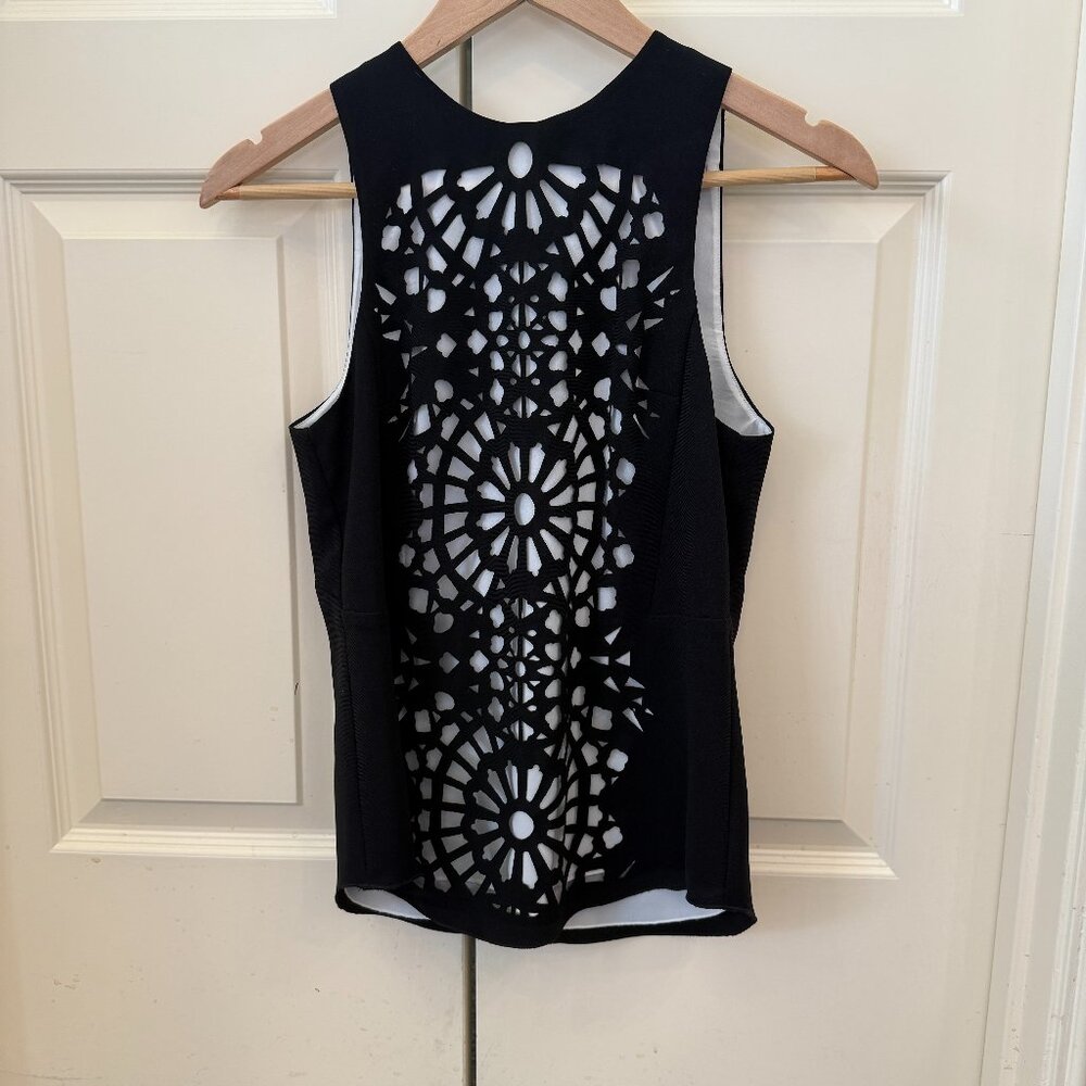 Vince Camuto Sleeveless Laser Cut Blouse